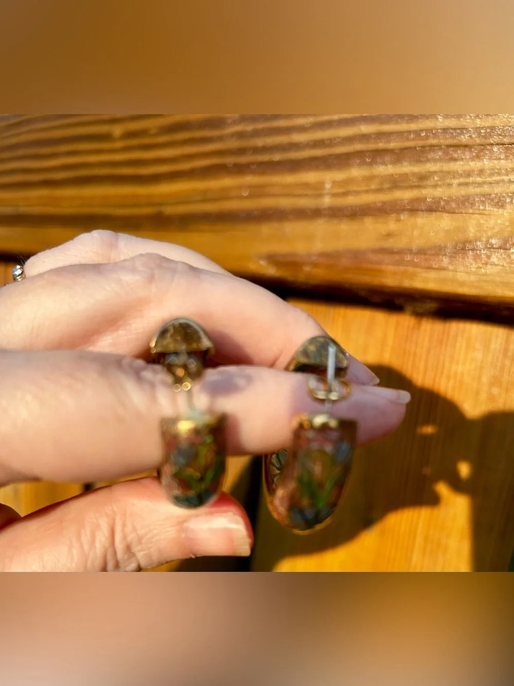 Vintage Earrings Asian Plique A Jour 
